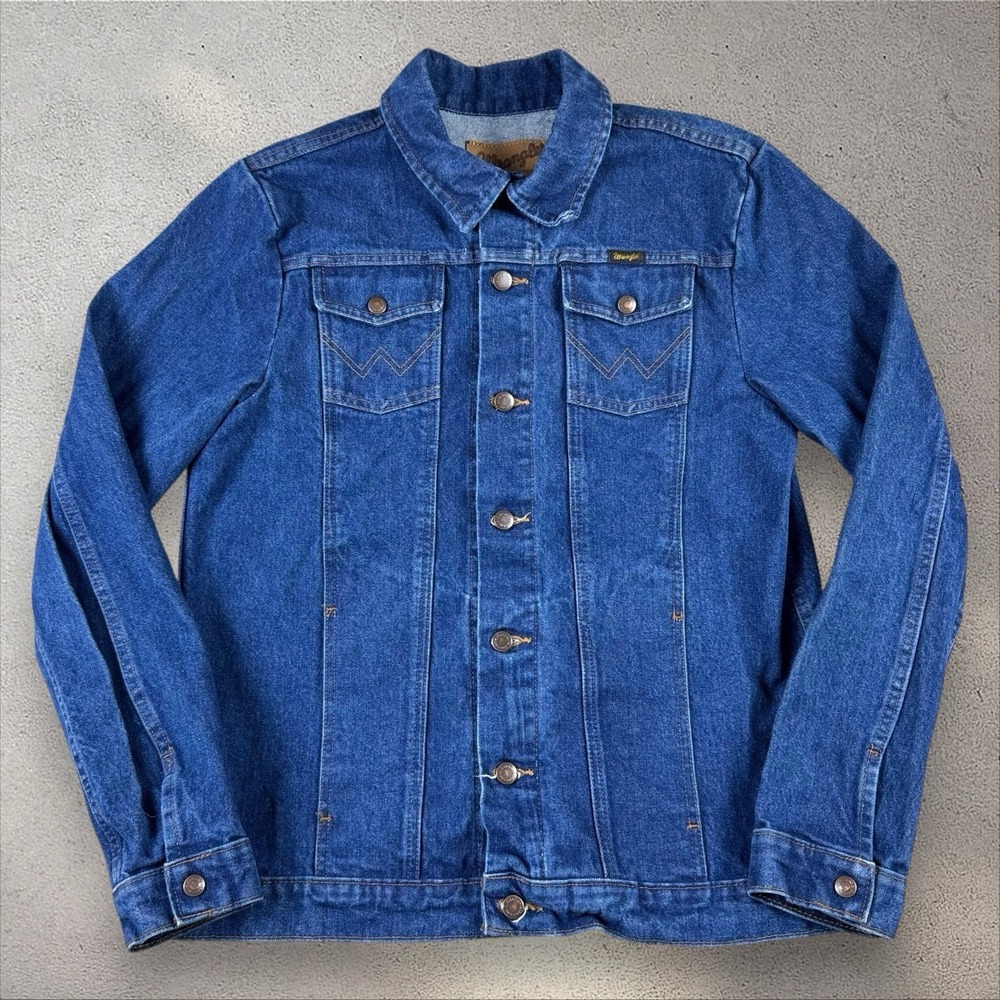 Vintage Wrangler Trucker Jacket Mens XXL Blue M-159 Denim‎ Western